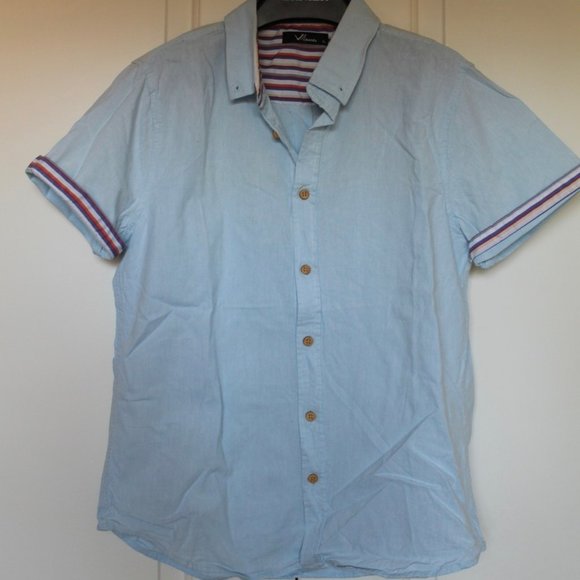 Other - Pale Blue Short Sleeve Button Down (LAST CHANCE!!)